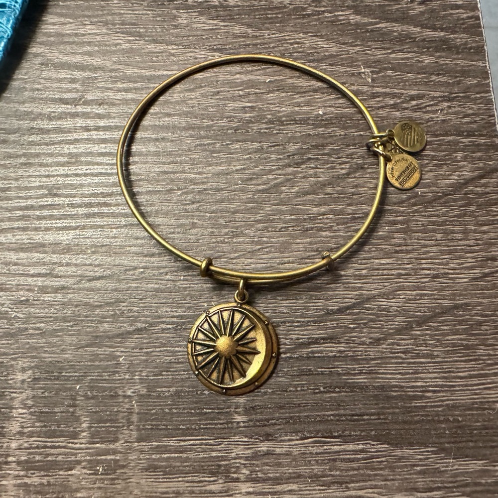Alex & Ani Cosmic Balance Gold tone Charm Bracelet